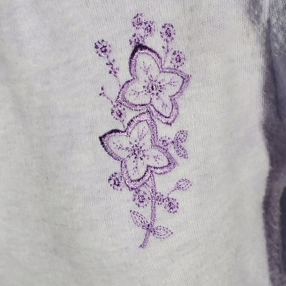 VARIETY Purple Boatneck Embroidered Sweater sizeM - Picture 3 of 13